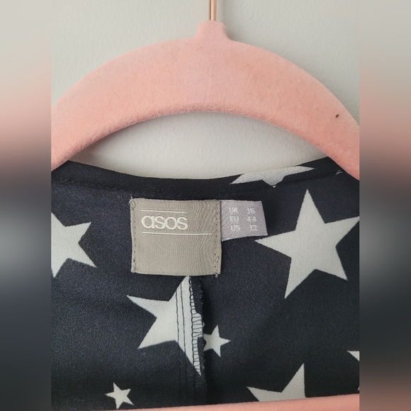 Asos Ruffle Star Patterned Dress - Picture 3 of 4